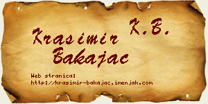 Krasimir Bakajac vizit kartica